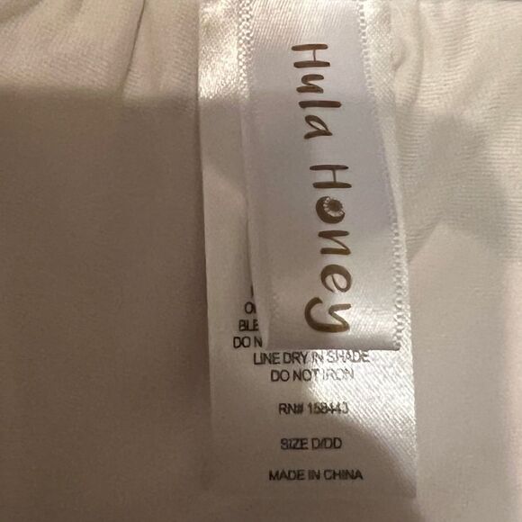 Hula Honey Juniors' Fringe Bandeau Swim Top Size D/DD NWT - Picture 6 of 8